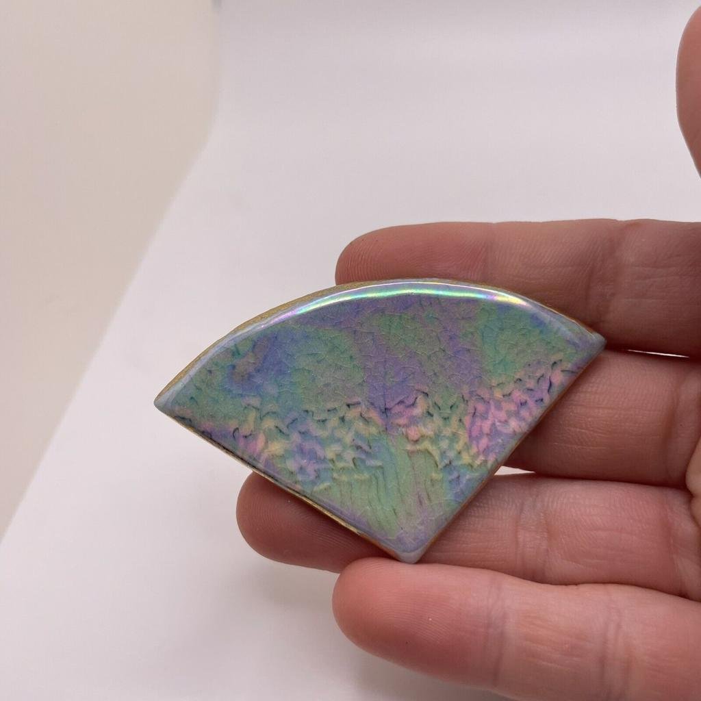 Hand Made Hand Crafted Ceramic Brooch Pin Hand Painted